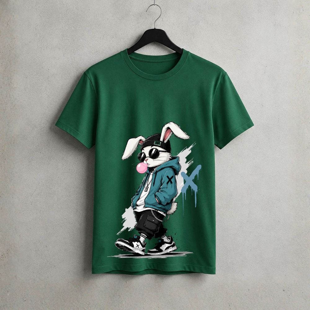 Clophic Bubble Bunny Graphic Streetwear T-Shirt