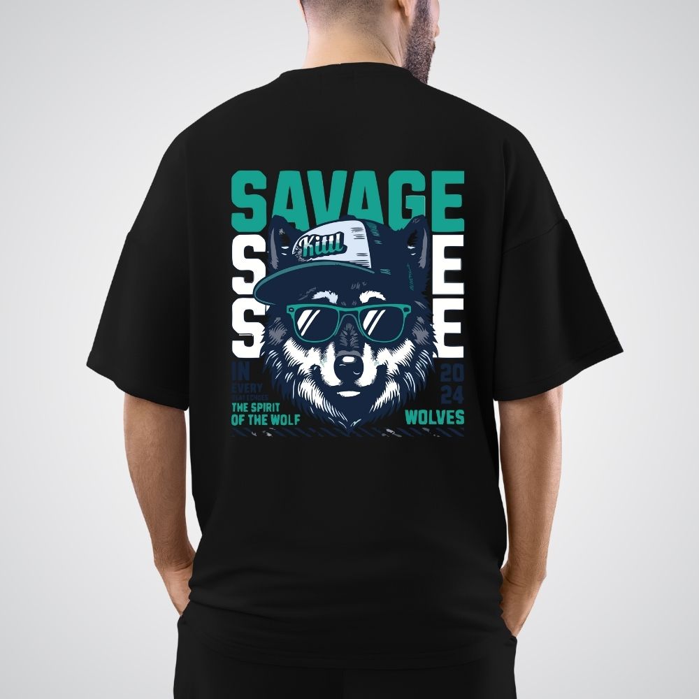 Clophic "Savage" Oversized Relaxed fit Cotton T-Shirt