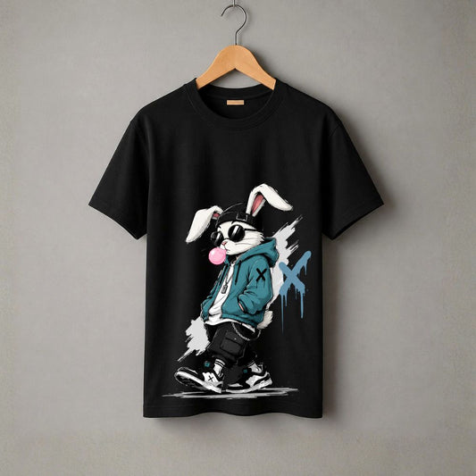 Clophic Bubble Bunny Graphic Streetwear T-Shirt