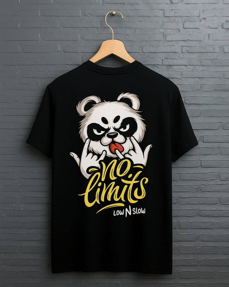 "No Limitd” Half Sleeve Round Neck Unisex Cotton T-Shirt