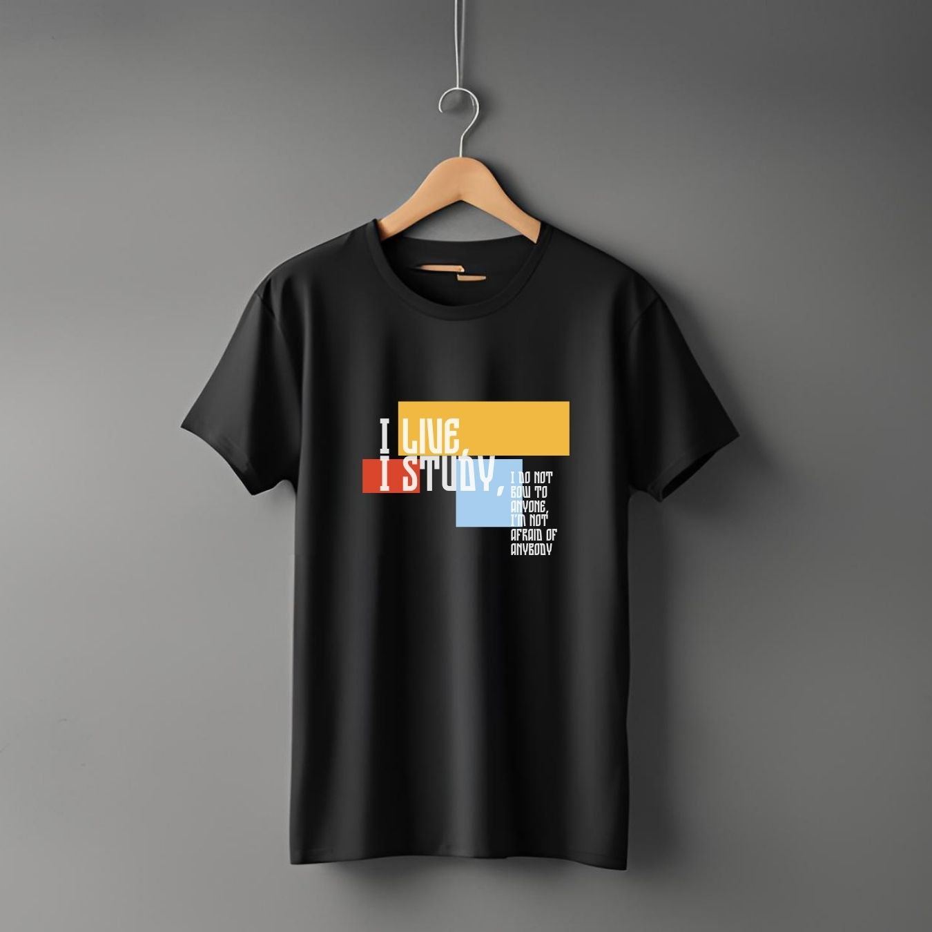 "Study” Half Sleeve Round Neck Unisex Cotton T-Shirt