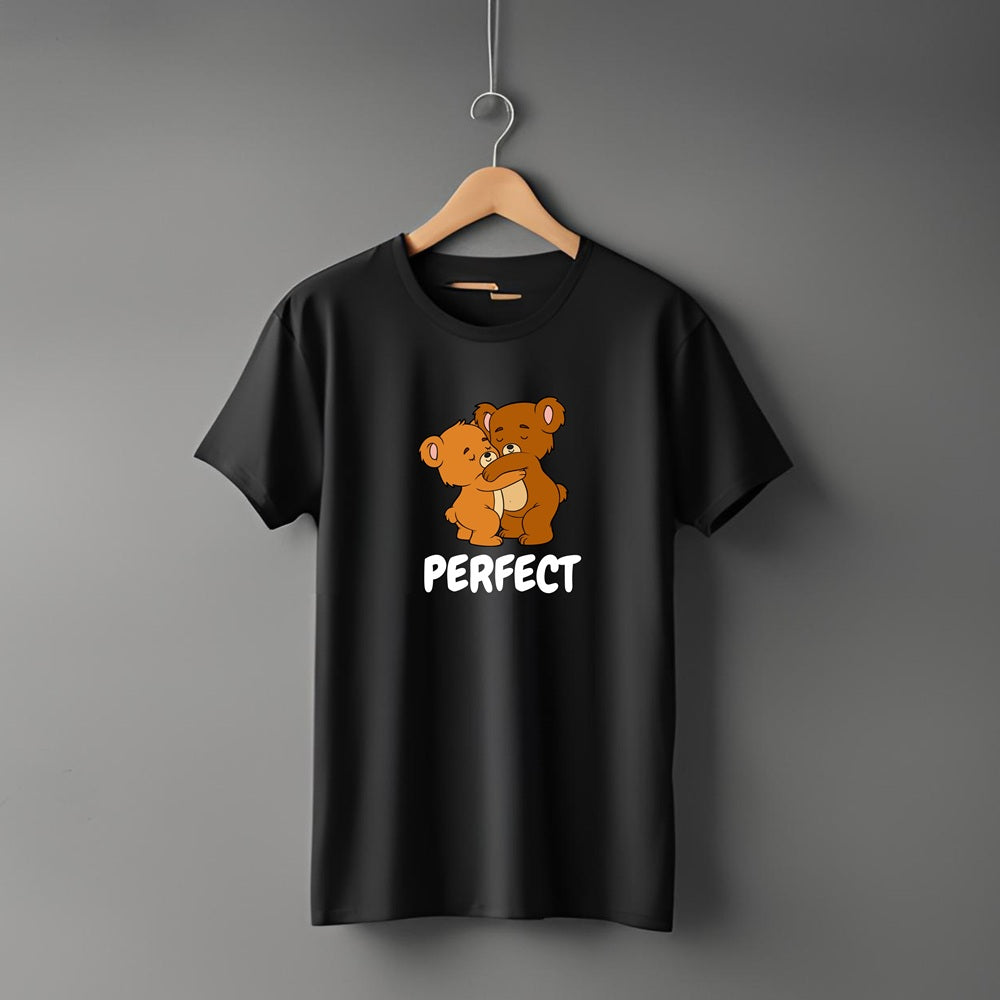 "Perfect” Half Sleeve Round Neck Unisex Cotton T-Shirt