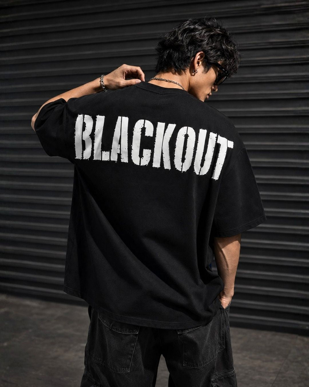 Blackout Oversized Black T-Shirt