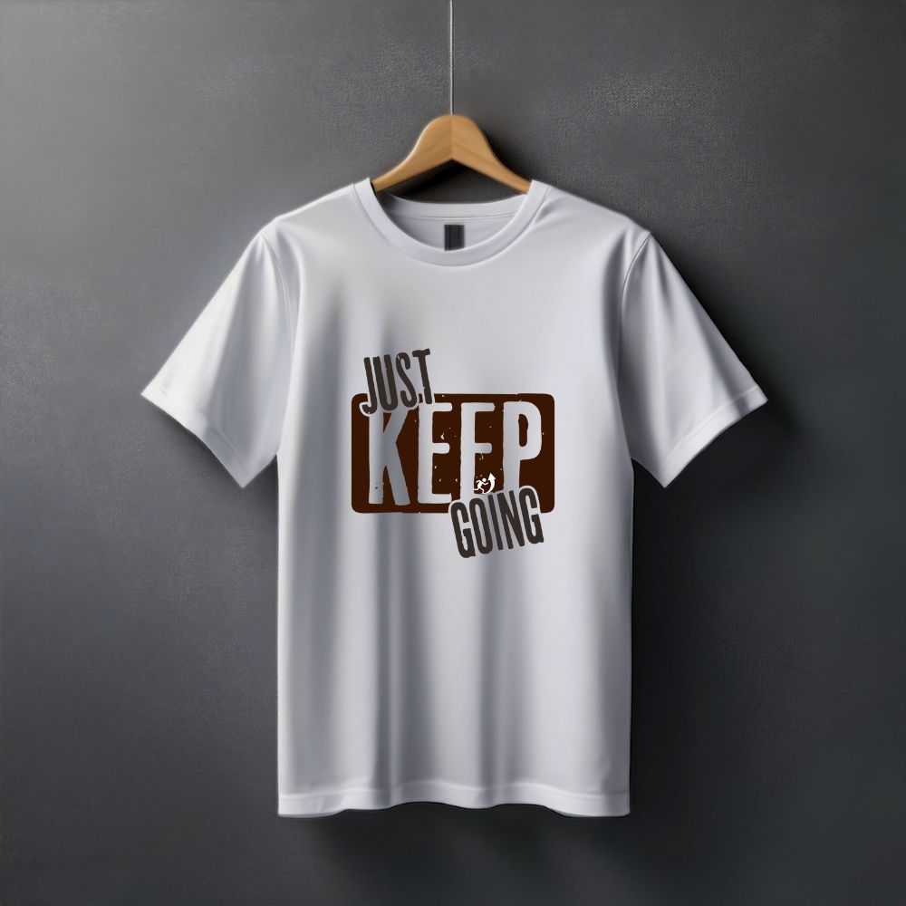 Clophic Just Keep Going Regular Fit Round Neck Unisex T-Shirt
