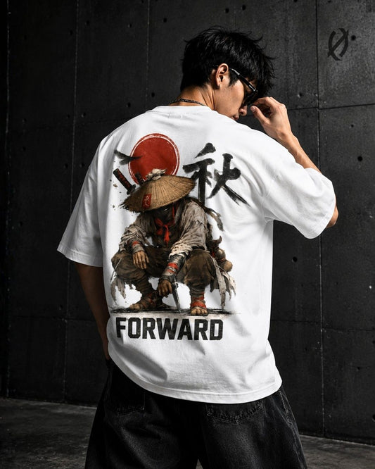 Forward Ronin Oversized White T-Shirt for Men