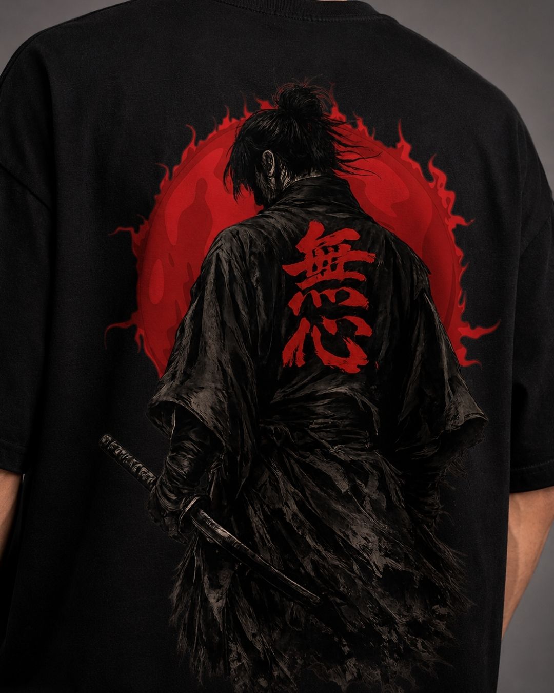 Shadow Ronin Oversized Black T-Shirt for Men