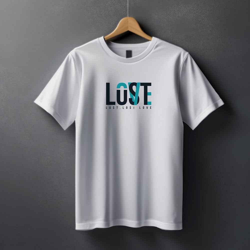 "Lost” Half Sleeve Round Neck Unisex Cotton T-Shirt