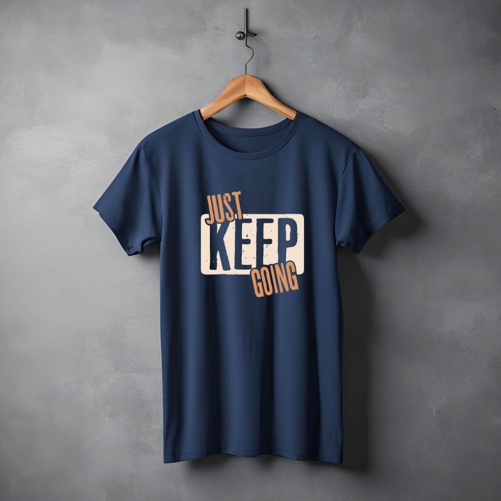 Clophic Just Keep Going Regular Fit Round Neck Unisex T-Shirt