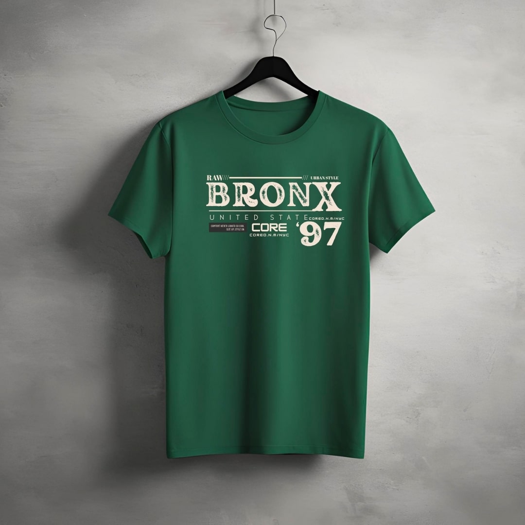 "Bronx” Half Sleeve Round Neck Unisex Cotton T-Shirt