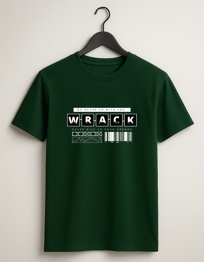 "Wrack” Half Sleeve Round Neck Unisex Cotton T-Shirt