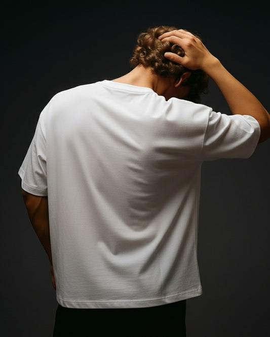 Clophic White Oversized T-Shirt – Relaxed fit