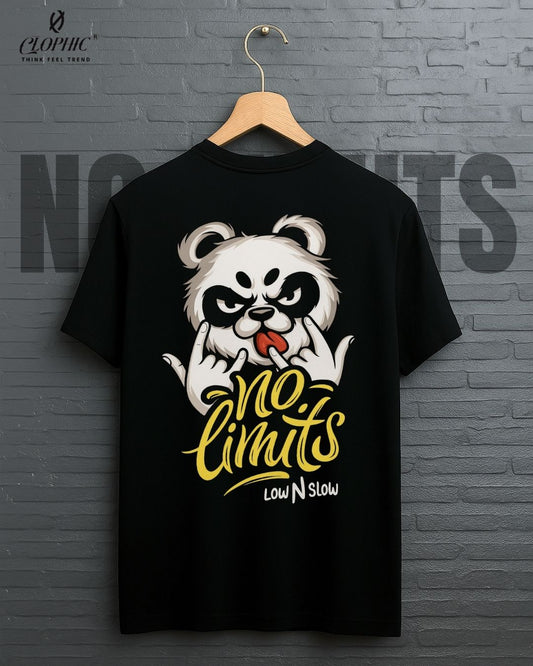 No Limits Panda Graphic T-Shirt – Bold Streetwear Oversized Tee