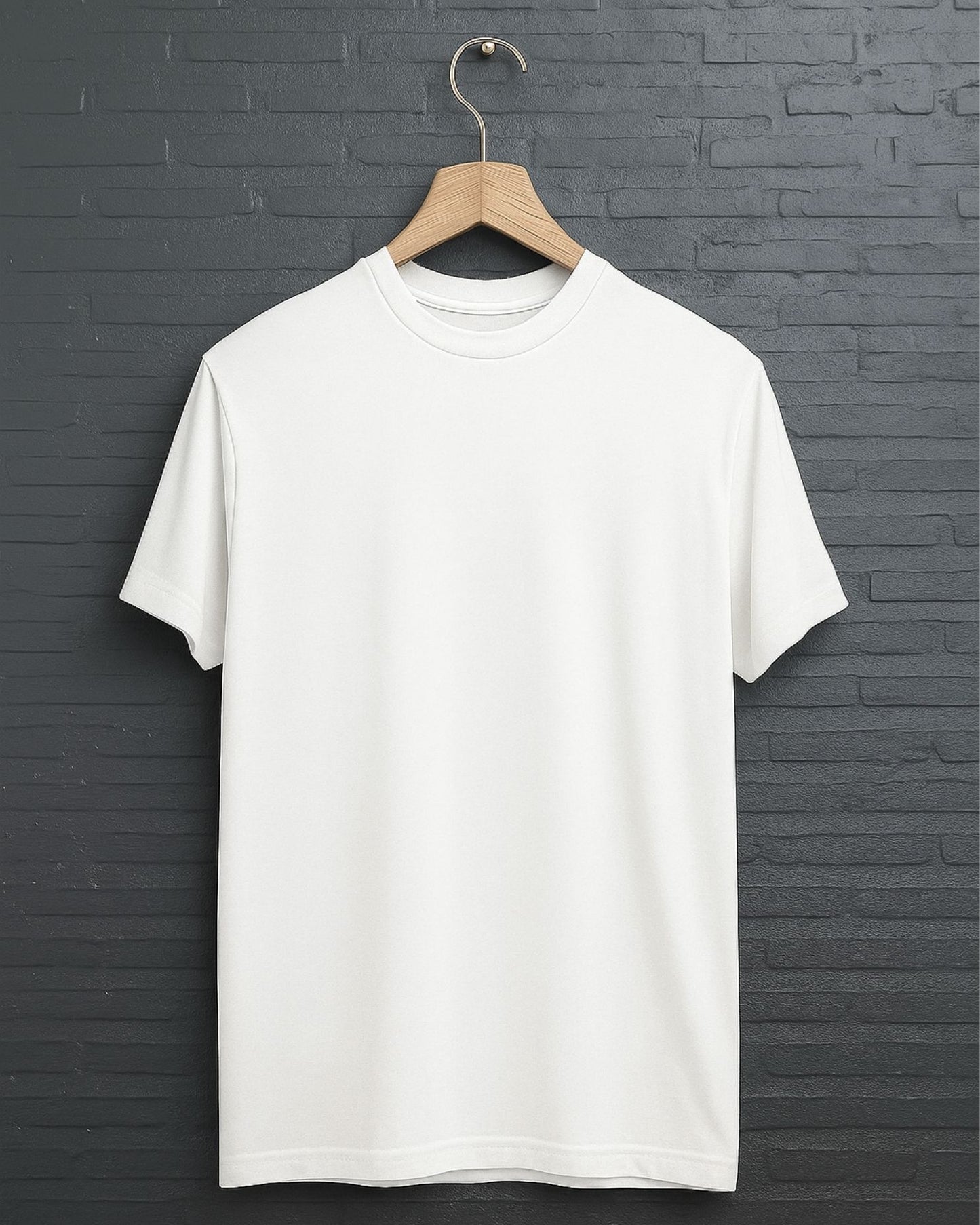 "White” Half Sleeve Round Neck Unisex Cotton T-Shirt