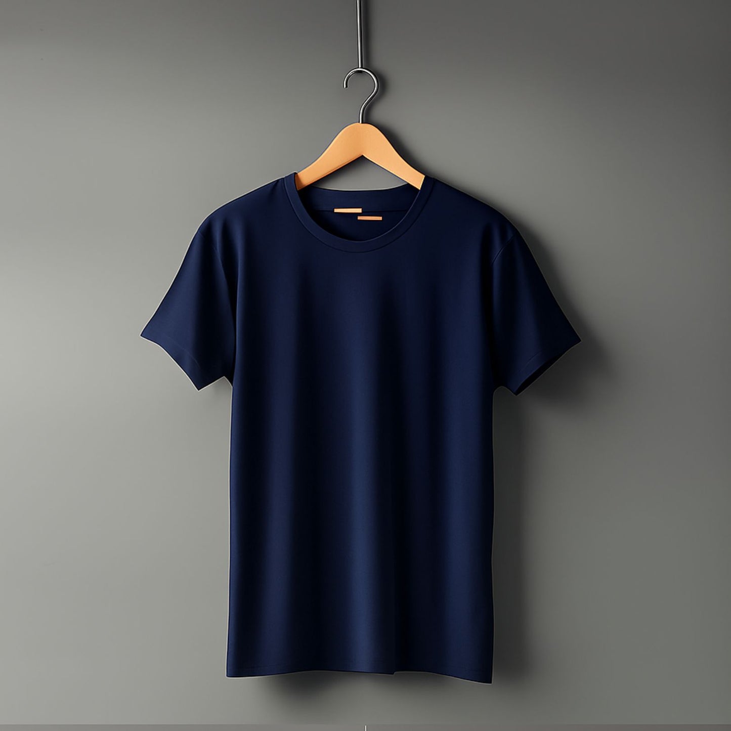 "Navy Blue” Half Sleeve Round Neck Unisex Cotton T-Shirt