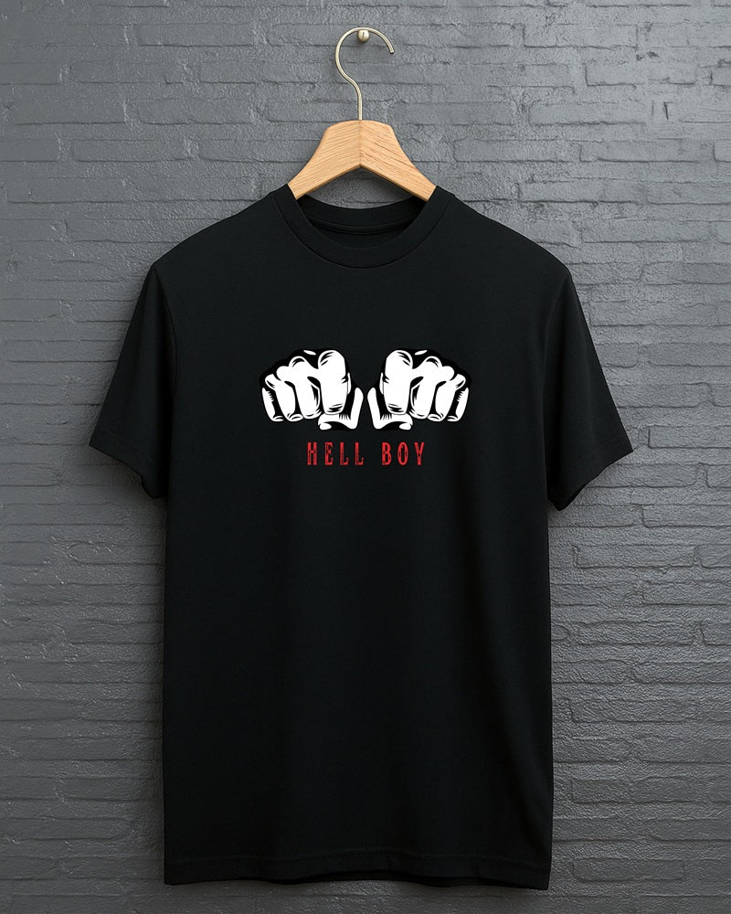 "Hell Boy” Half Sleeve Round Neck Unisex Cotton T-Shirt