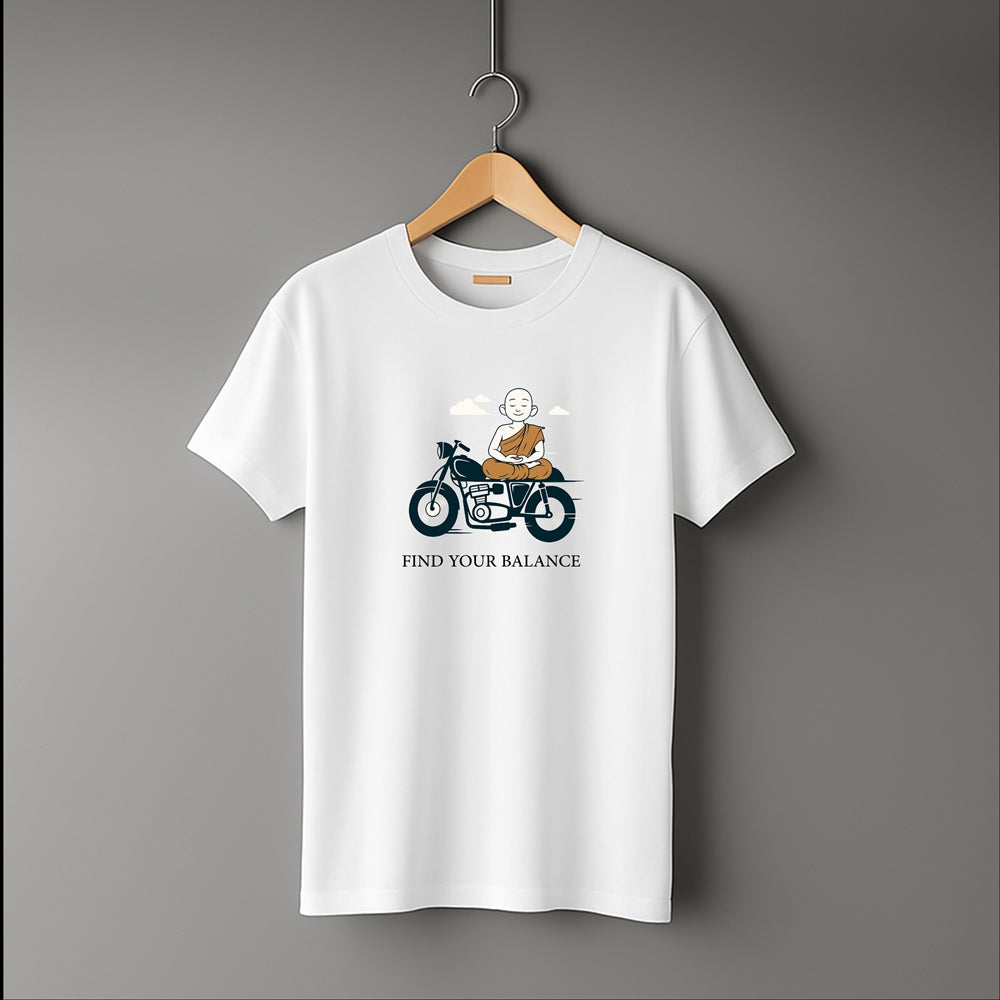 Clophic Balance Regular Fit Round Neck Unisex T-Shirt