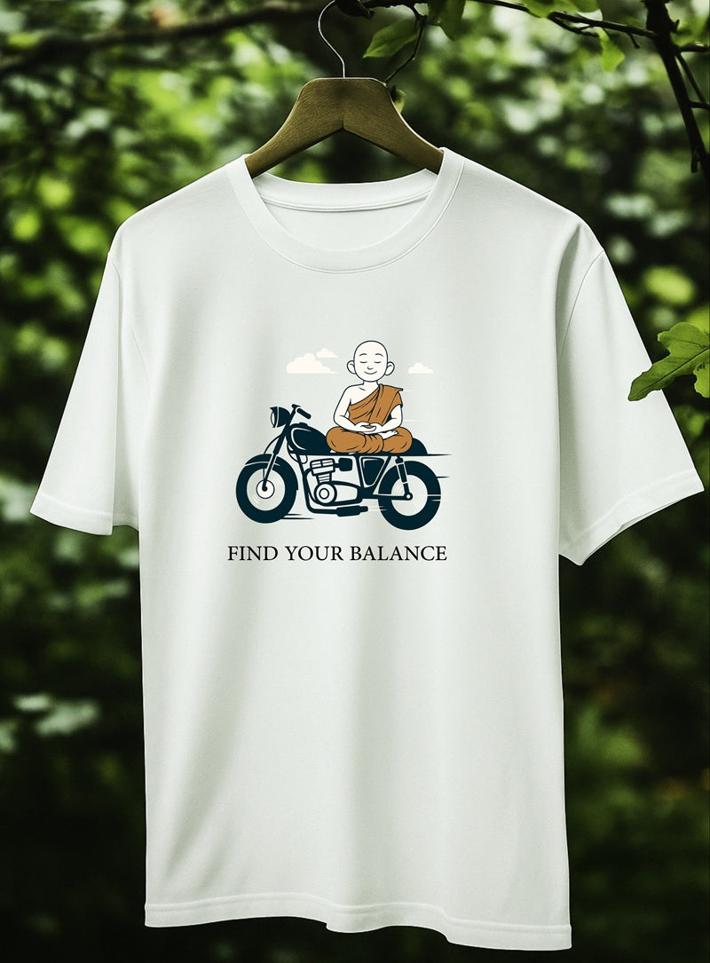 Clophic Balance Regular Fit Round Neck Unisex T-Shirt