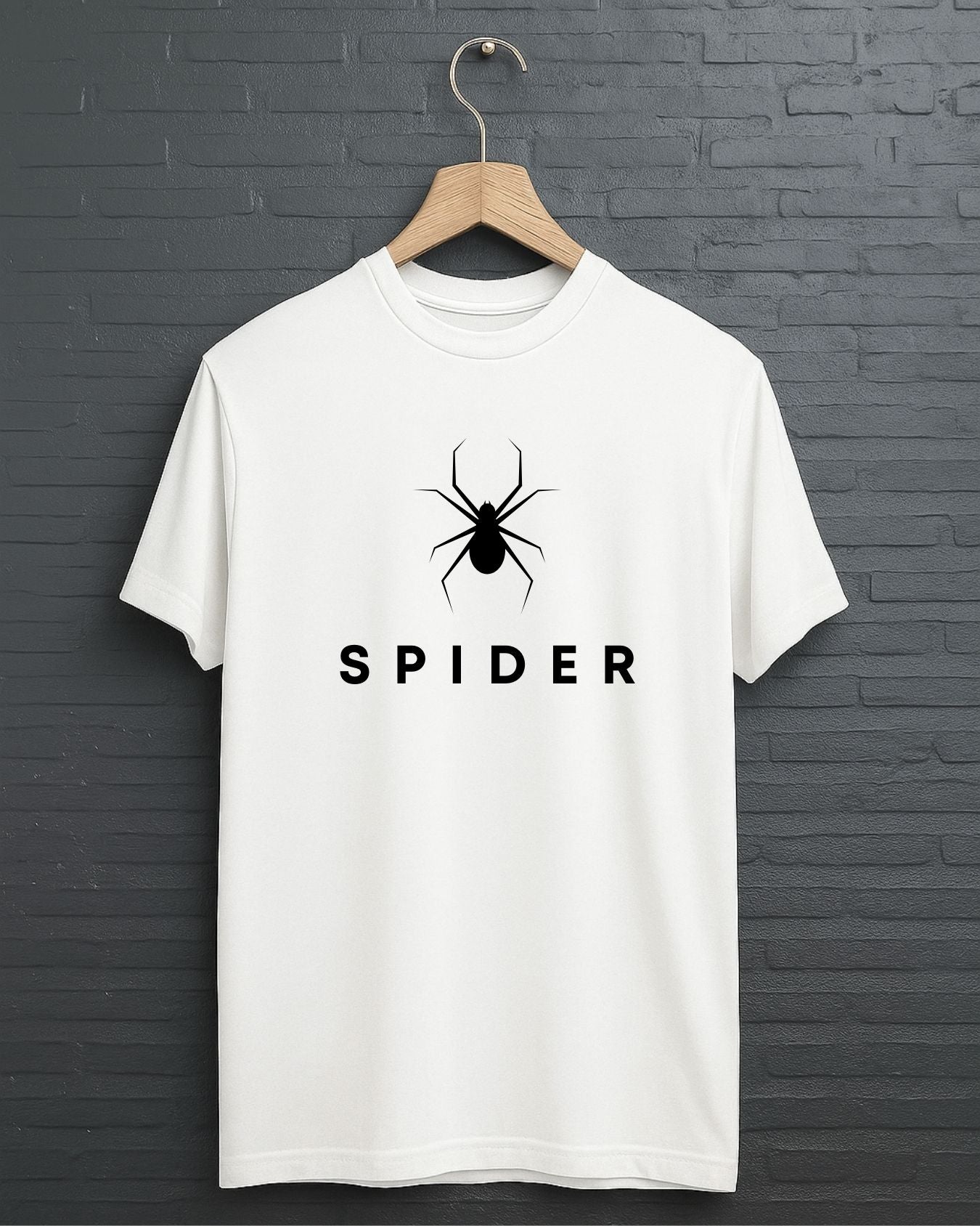 "Spider” Half Sleeve Round Neck Unisex Cotton T-Shirt