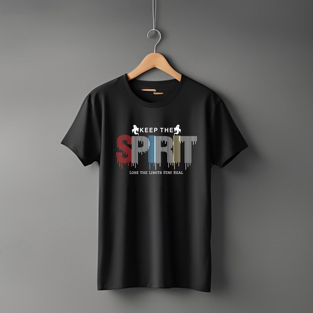 "Spirit” Half Sleeve Round Neck Unisex Cotton T-Shirt