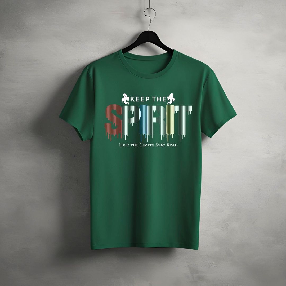 "Spirit” Half Sleeve Round Neck Unisex Cotton T-Shirt