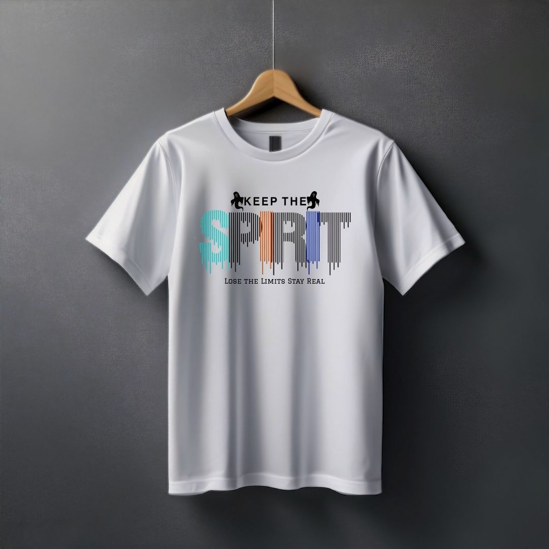 "Spirit” Half Sleeve Round Neck Unisex Cotton T-Shirt