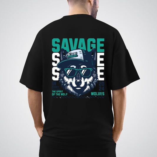 Clophic "Savage" Oversized  Relaxed fit Cotton T-Shirt