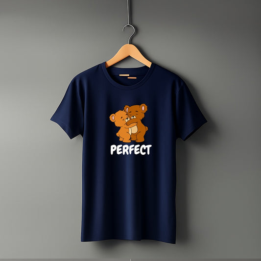 "Perfect” Half Sleeve Round Neck Unisex Cotton T-Shirt