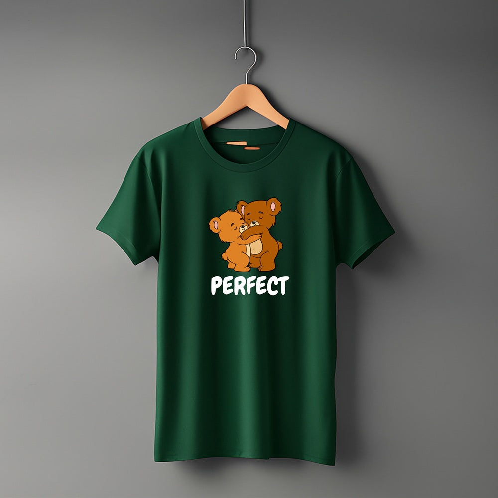 "Perfect” Half Sleeve Round Neck Unisex Cotton T-Shirt
