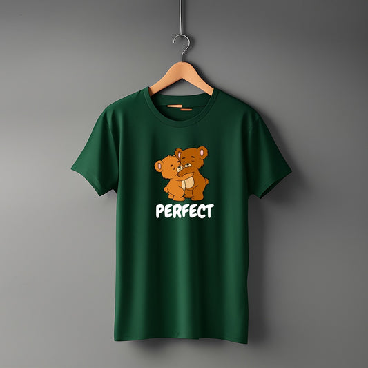 "Perfect” Half Sleeve Round Neck Unisex Cotton T-Shirt