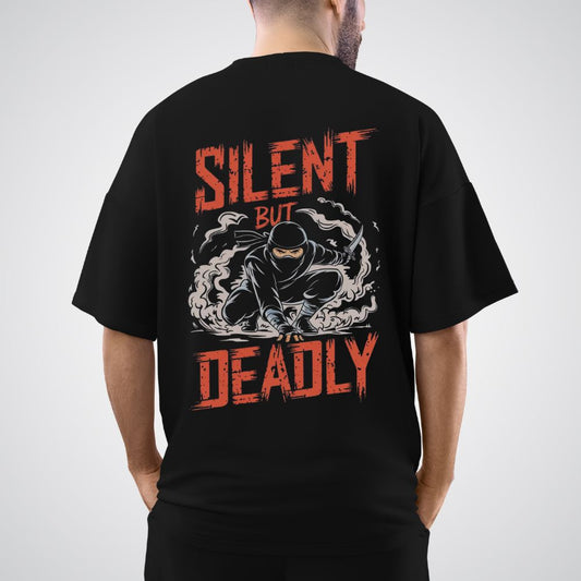 Clophic Silent But Deadly Oversized  Relaxed fit Cotton T-Shirt