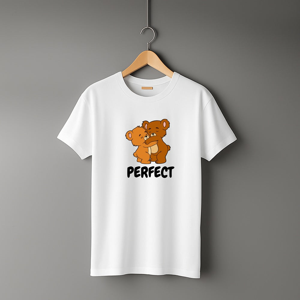 "Perfect” Half Sleeve Round Neck Unisex Cotton T-Shirt