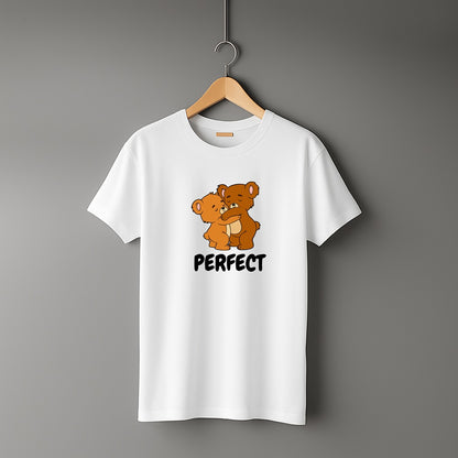 "Perfect” Half Sleeve Round Neck Unisex Cotton T-Shirt