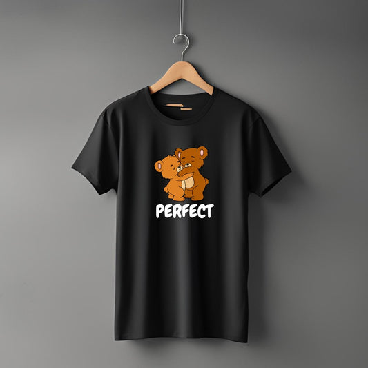 "Perfect” Half Sleeve Round Neck Unisex Cotton T-Shirt