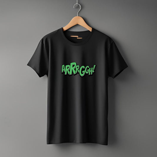 Clophic “ARRRGGH” Regular Fit Half Sleeve Round Neck T-Shirt