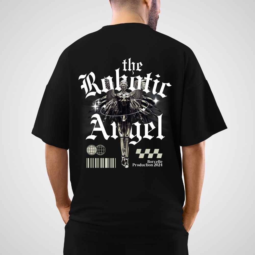 The Angle Oversized  Relaxed fit Cotton T-Shirt