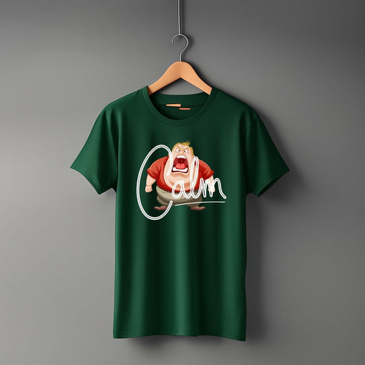 "Calm” Half Sleeve Round Neck Unisex Cotton T-Shirt
