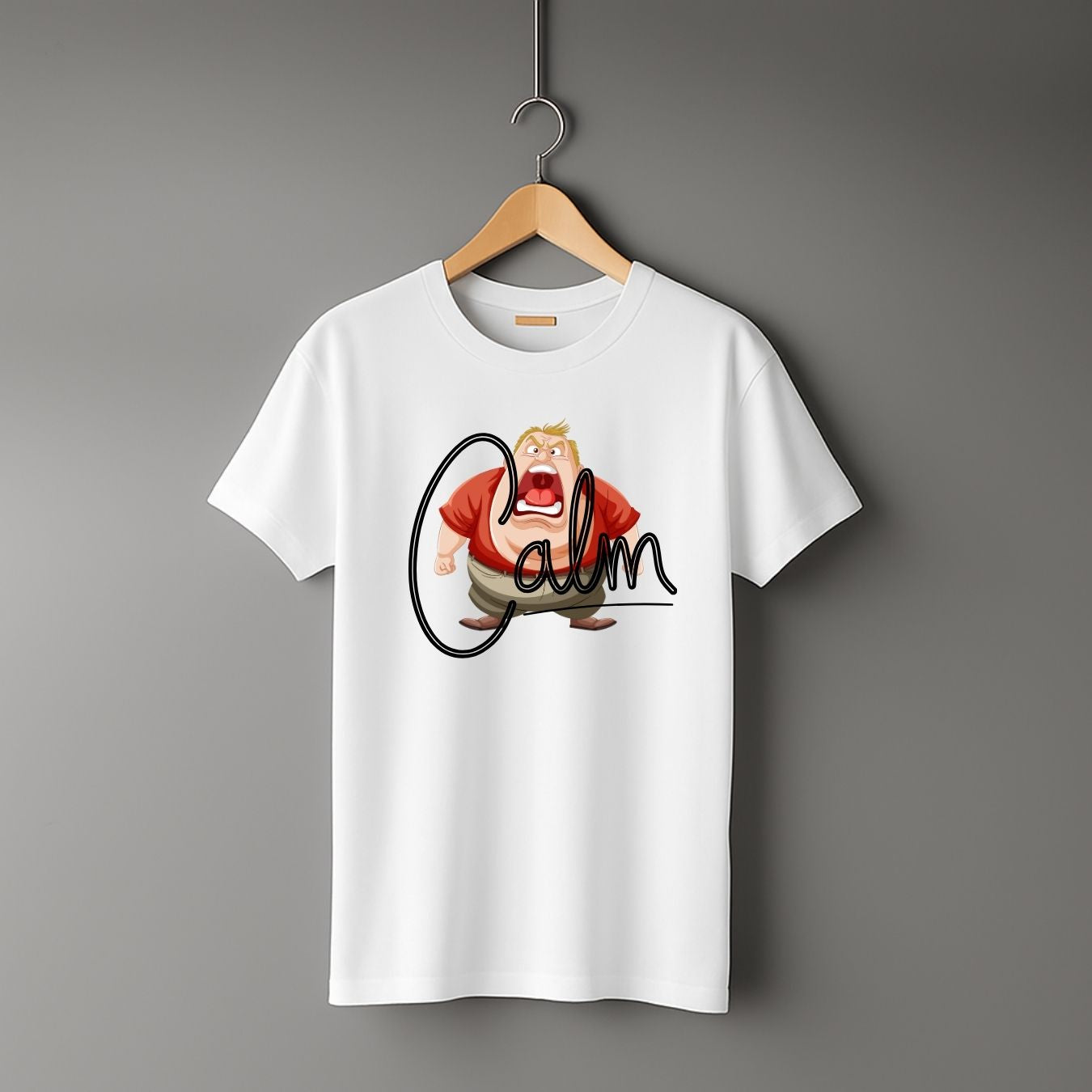 "Calm” Half Sleeve Round Neck Unisex Cotton T-Shirt