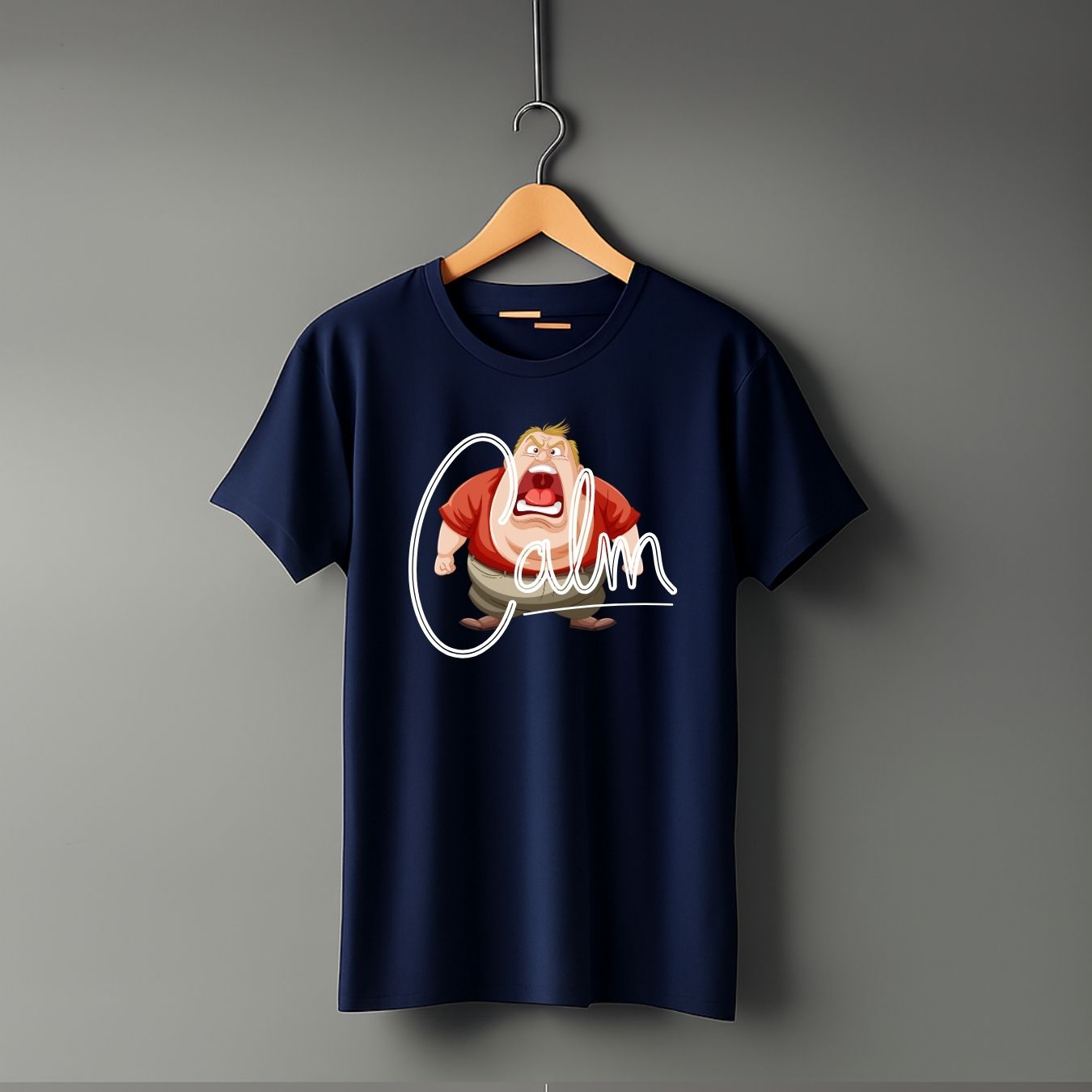 "Calm” Half Sleeve Round Neck Unisex Cotton T-Shirt