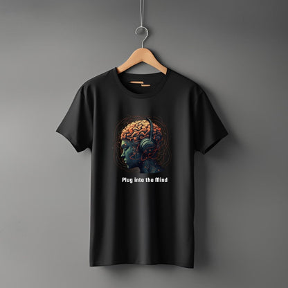 "Neural Art Headphone" Half Sleeve Round Neck Unisex Cotton T-Shirt