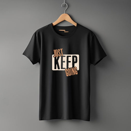 Clophic Just Keep Going Regular Fit Round Neck Unisex T-Shirt