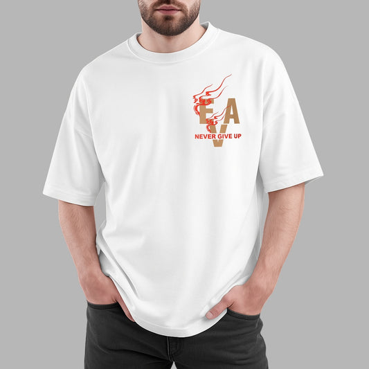 "Dominate Tiger" Graphic Oversized White T-Shirt | Motivational Streetwear Unisex Oversized Relaxed fit