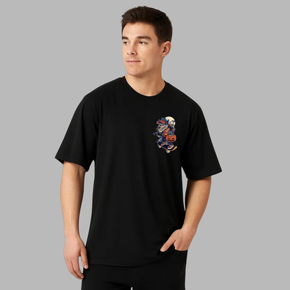 Chills and Thrills Oversized T-Shirt - Relaxed fit | Graphic Tee | Spooky Skateboard T-Shirt