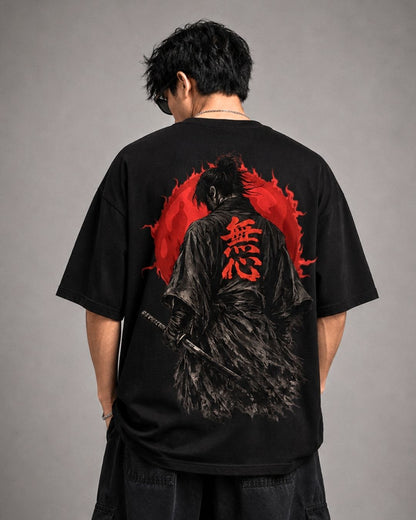 Shadow Ronin Oversized Black T-Shirt for Men