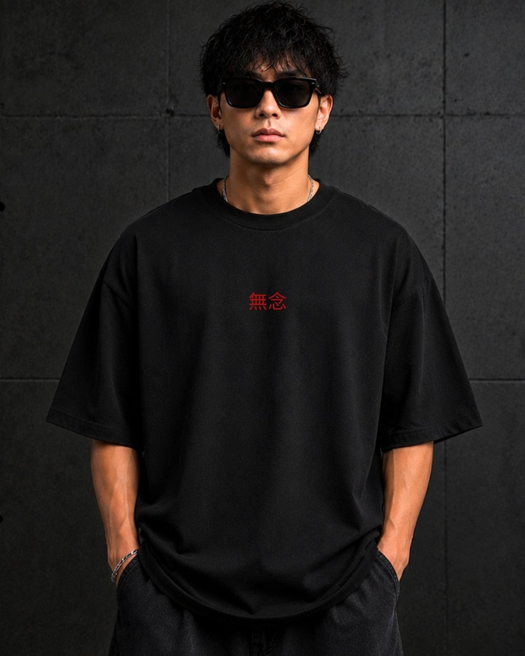 Shadow Ronin Oversized Black T-Shirt for Men