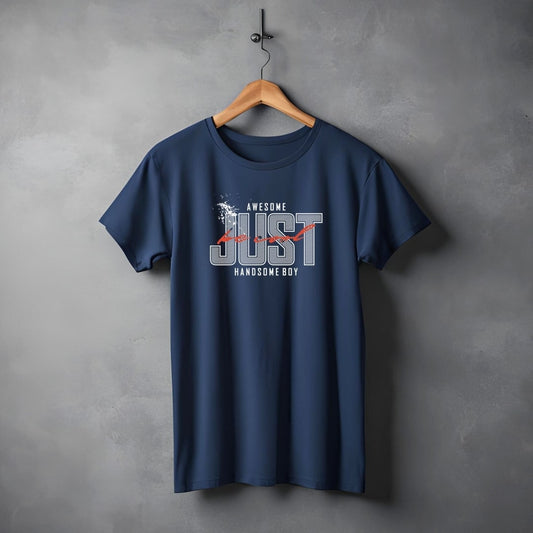 Just Handsome Boy Regular Fit Round Neck  T-Shirt