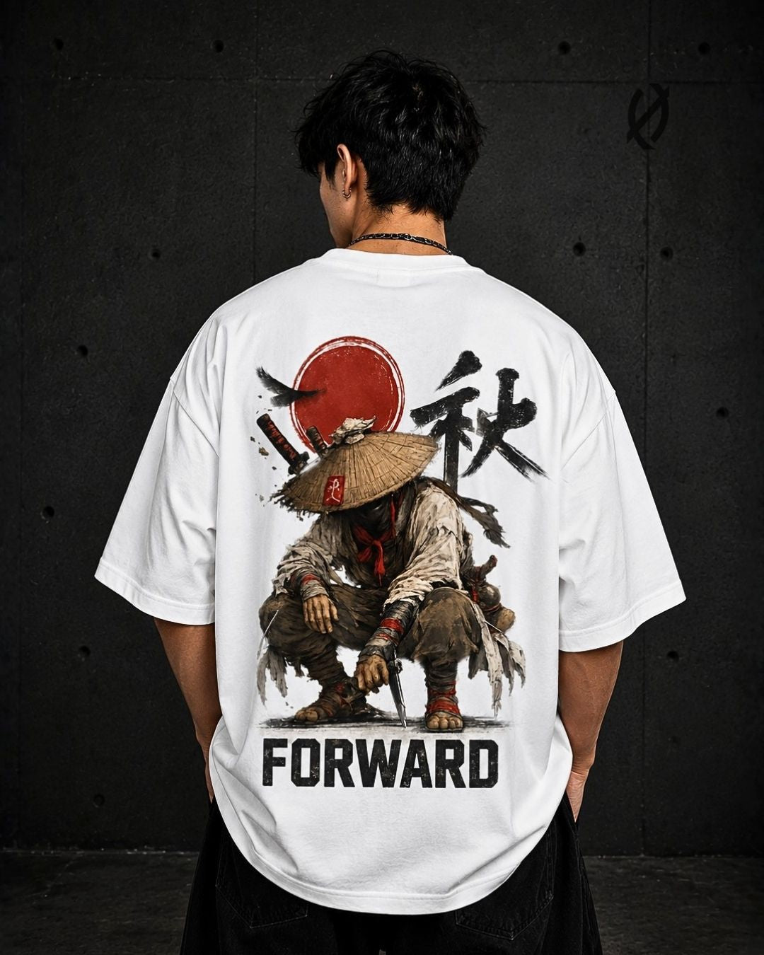 Forward Ronin Oversized White T-Shirt for Men