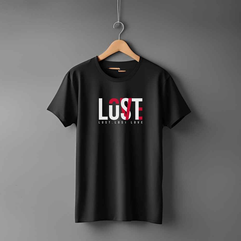 "Lost” Half Sleeve Round Neck Unisex Cotton T-Shirt