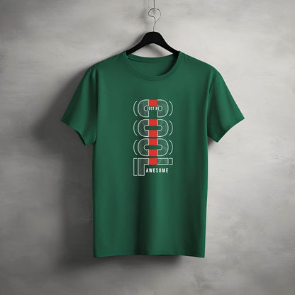 "Cool” Half Sleeve Round Neck Unisex Cotton T-Shirt