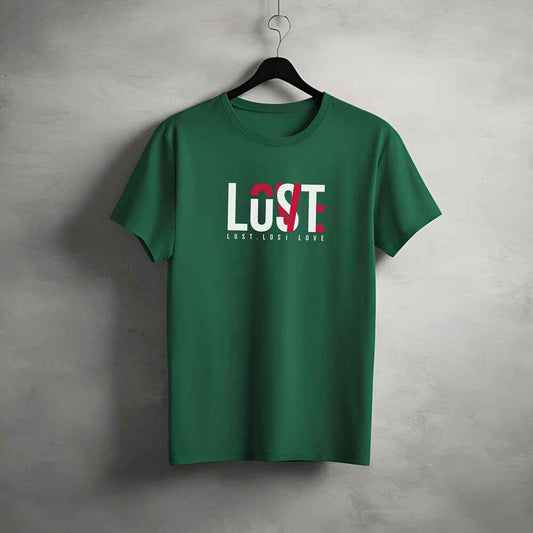 "Lost” Half Sleeve Round Neck Unisex Cotton T-Shirt