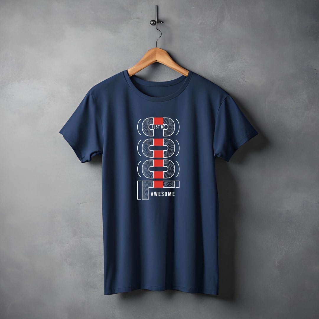 "Cool” Half Sleeve Round Neck Unisex Cotton T-Shirt